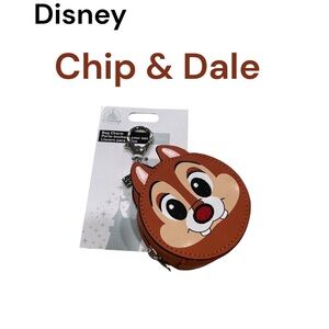 Disney Chip & Dale Brown bag charm Coin Pouch